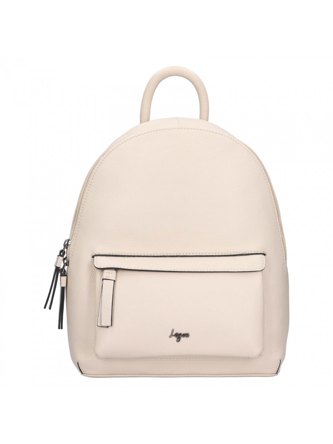 Dámský kožený batoh Lagen Malin – krémová